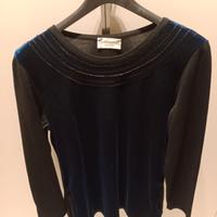 Maglia/tunica donna pura lana velluto e maglia