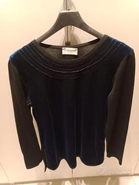 Maglia/tunica donna pura lana velluto e maglia