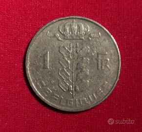 Franco Belgio moneta da 1 anno 1962