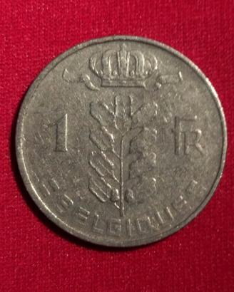 Franco Belgio moneta da 1 anno 1962
