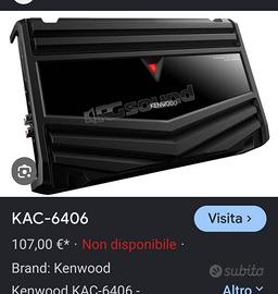 amplificatore kenwood 4 canali pari al nuovo