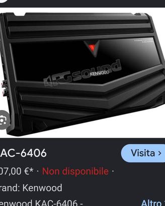 amplificatore kenwood 4 canali pari al nuovo