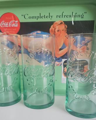 Vassoio e bicchieri Coca Cola da collezione