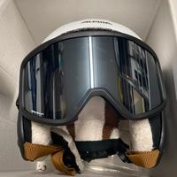 Casco donna Alpina  e visiera Briko snowboard