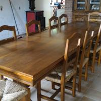 Tavolo in legno massello di noce lungo 3.5 mt