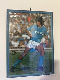 Poster con firma di Diego Armando Maradona