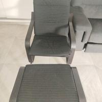 poltrona Ikea con pediera