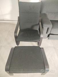 poltrona Ikea con pediera