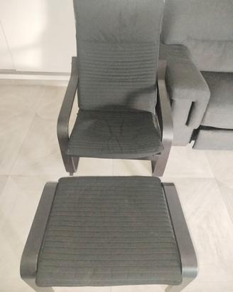 poltrona Ikea con pediera