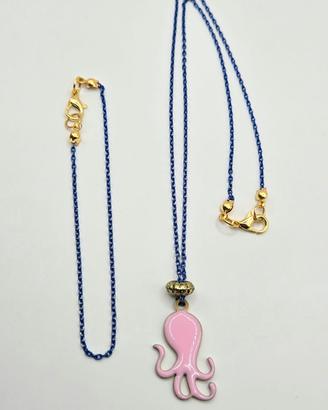 Collana e Braccialetto Polpo Rosa