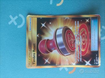 Timbro Reset oro carta Pokemon