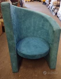 Poltrone di design anni ‘70 in velluto