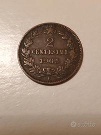 2 CENTESIMI 1905 REGNO D'ITALIA