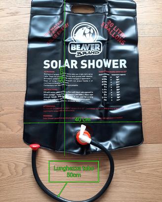 Doccia solare da campeggio Beaver Brand 20 litri