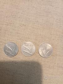 monete da dieci lire del1982/1972