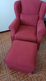 Poltrona con pouf