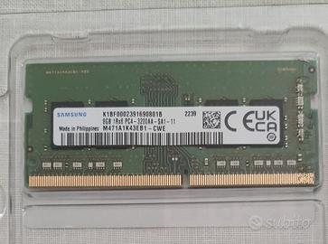 RAM SAMSUNG 8GB DDR4 per Notebook