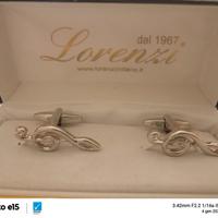 Gemelli argento chiave di violino