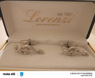 Gemelli argento chiave di violino