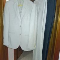Abito da cerimonia beige  e cappotto nero Tg.46