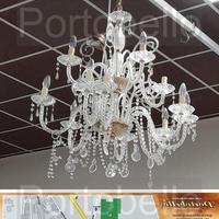 Codice: 3146 LAMPADARIO N.12 LUCI IN VETRO DI MUR