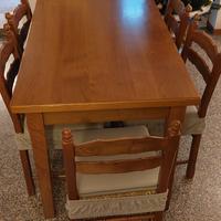 Tavolo 80x140 allungabile con sei sedie