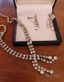 parure collana orecchini vintage anni 30/40