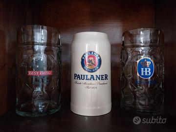 3 Boccali Birra 1 Lt. - Bicchieri da Collezione