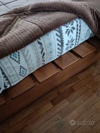 Letto matrimoniale contenitore ARTIGIANALE in vero