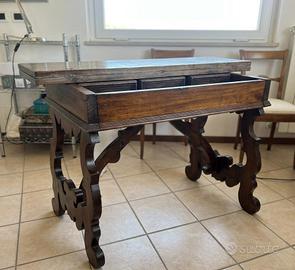 Tavolo Consolle/ Scrittoio Salvaspazio a Libro