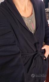 Vestaglia Tezenis nera in cotone felpato 🖤