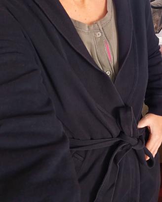 Vestaglia Tezenis nera in cotone felpato 🖤