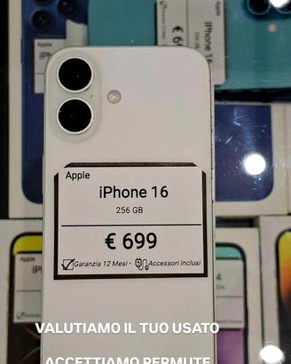 IPHONE 16 256GB bianco