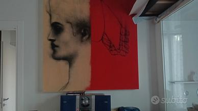 Omar Galliani su legno 120x120 pubblicato 