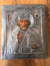 Icona Russa XIX secolo in argento
