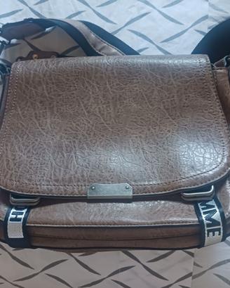 Borsa donna Homme e Femme marrone/cuoio