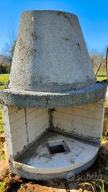 Camino ad angolo in cemento 