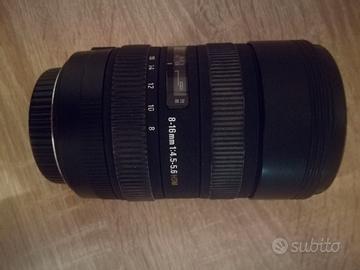Sigma 8-16 F4.5-5.6 DC HSM attacco Canon EF-S