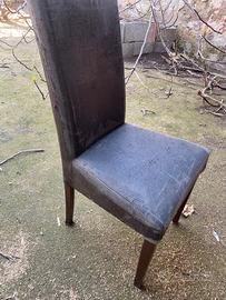 Sedie legno pelle