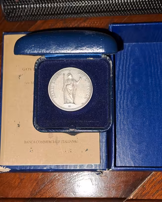 medaglia  5 Lire argento 925
