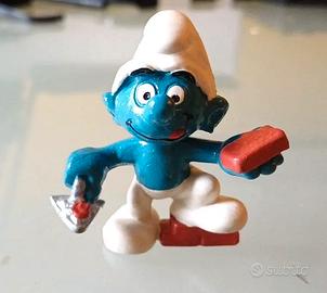 Schleich Puffo Muratore 20148 vintage Puffi Smurf