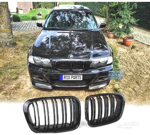 GRIGLIA BMW E46 98-01 LOOK M PERFORMANCE NERO LUCI