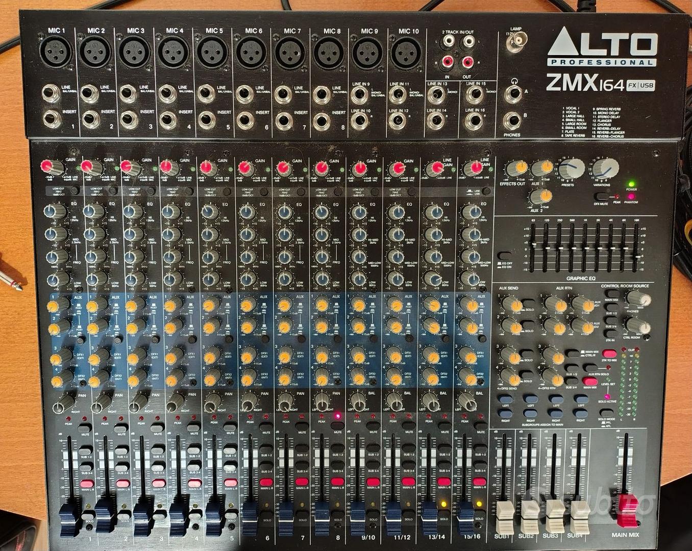 ALTO ZMX164 ミキサー FX USB 16チャンネル Alto Professional - LEGACY MIXERS Series > ZMX164FX USB