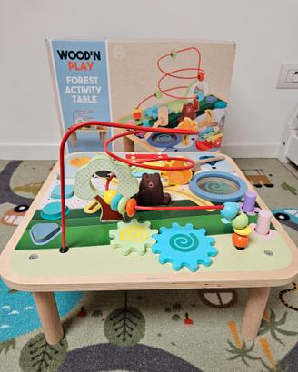 Tavolino multiattività in legno per bambini