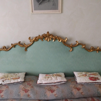 Letto completo e Testata foglia oro vintage