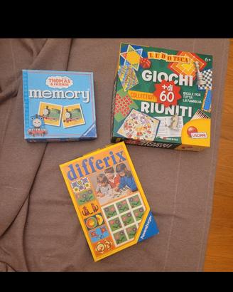 Memory e giochi in scatola