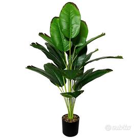 Set 2 Piante Artificiali 80cm Banana Rossa NUOVE