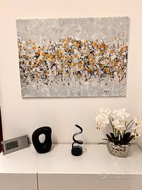 Quadro dipinto astratto materico