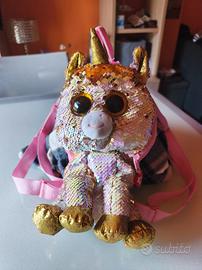 Zaino Unicorno Ty Beanie Boos con paillettes 