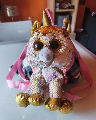 Zaino Unicorno Ty Beanie Boos con paillettes 